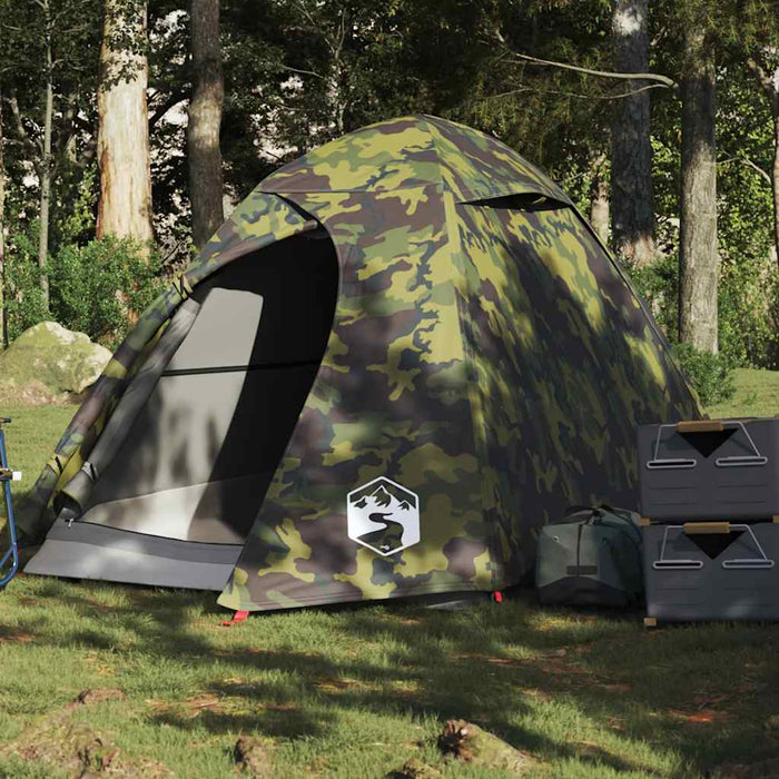 Cort de camping cupolă pentru 2 persoane, camuflaj, impermeabil - WALTI WALTI