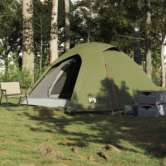 Cort camping cupolă 3 persoane verde măsliniu impermeabil - WALTI WALTI