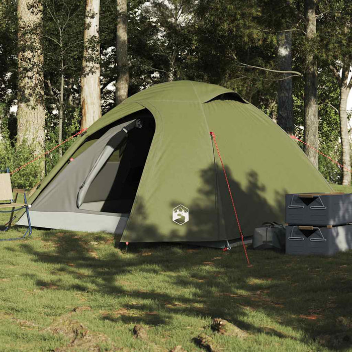 Cort camping cupolă 3 persoane verde măsliniu impermeabil - WALTI WALTI