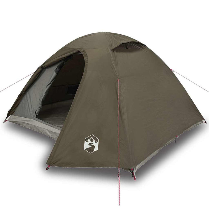 Cort de camping cupolă pentru 4 persoane, maro, impermeabil - WALTI WALTI