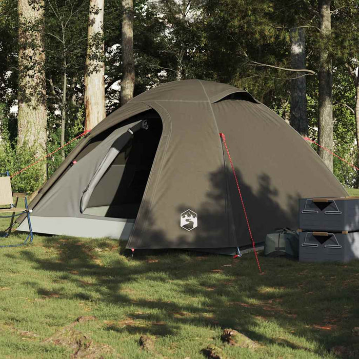 Cort de camping cupolă pentru 4 persoane, maro, impermeabil - WALTI WALTI