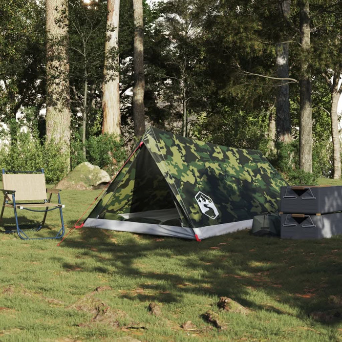 Cort camping pentru 2 persoane, camuflaj, impermeabil - WALTI WALTI