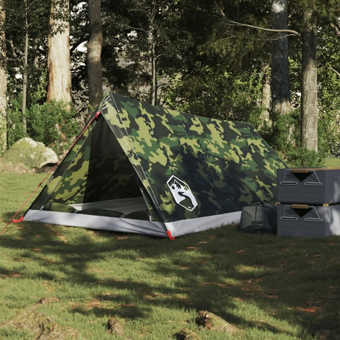 Cort camping pentru 2 persoane, camuflaj, impermeabil - WALTI WALTI