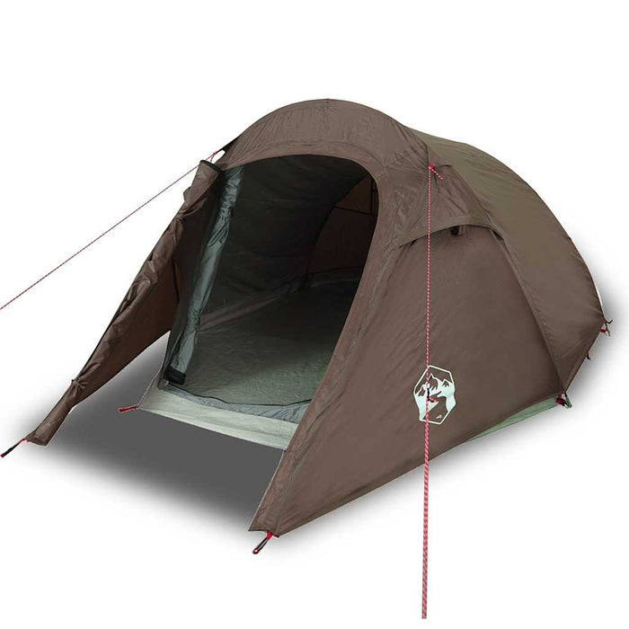 Cort de camping tunel pentru 3 persoane, maro, impermeabil - WALTI WALTI