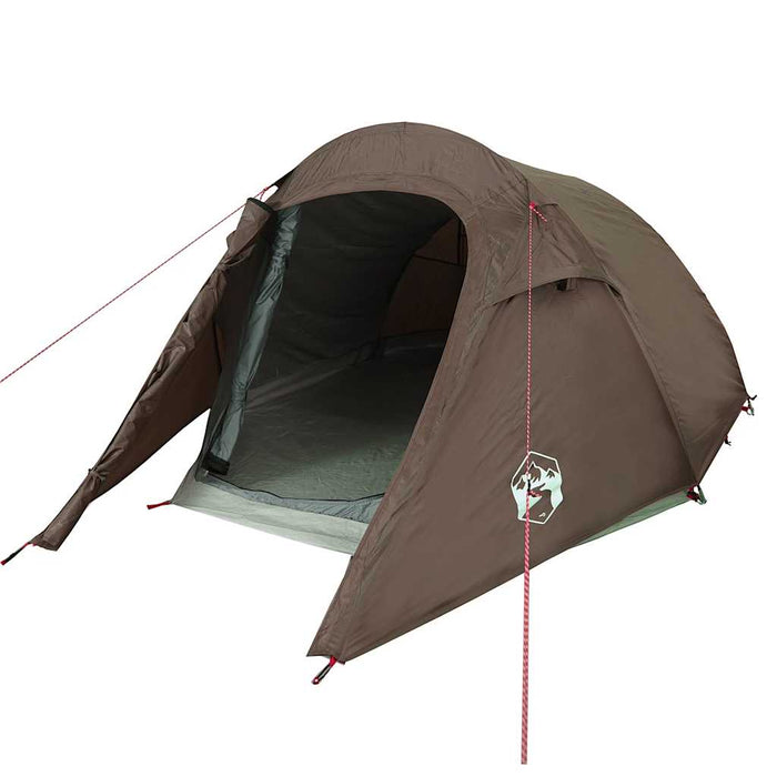 Cort de camping tunel pentru 3 persoane, maro, impermeabil - WALTI WALTI