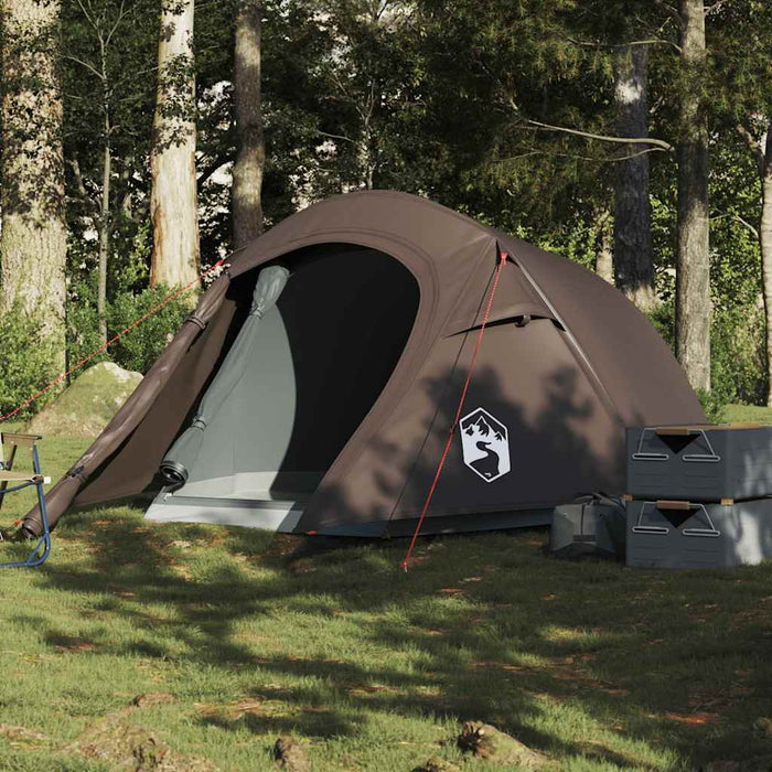 Cort de camping tunel pentru 3 persoane, maro, impermeabil - WALTI WALTI