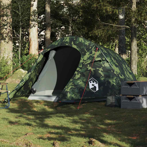Cort de camping tunel pentru 3 persoane, camuflaj, impermeabil - WALTI WALTI