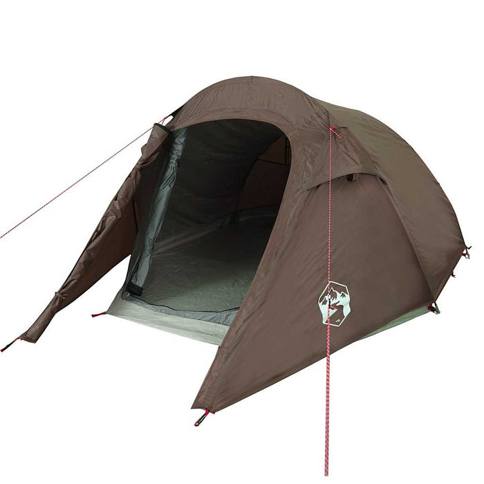 Cort de camping tunel pentru 2 persoane, maro, impermeabil - WALTI WALTI