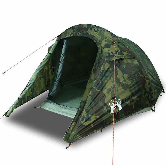 Cort de camping tunel pentru 2 persoane, camuflaj, impermeabil - WALTI WALTI