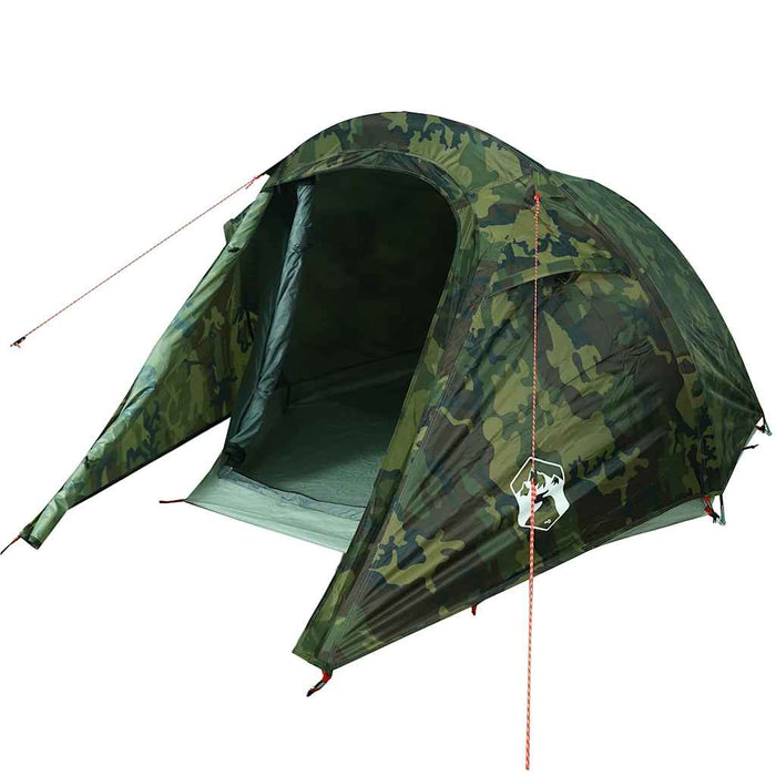 Cort de camping tunel pentru 2 persoane, camuflaj, impermeabil - WALTI WALTI