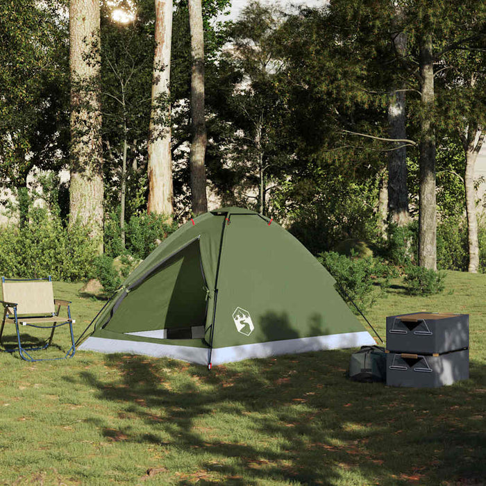 Cort camping cupolă 2 persoane verde măsliniu impermeabil - WALTI WALTI