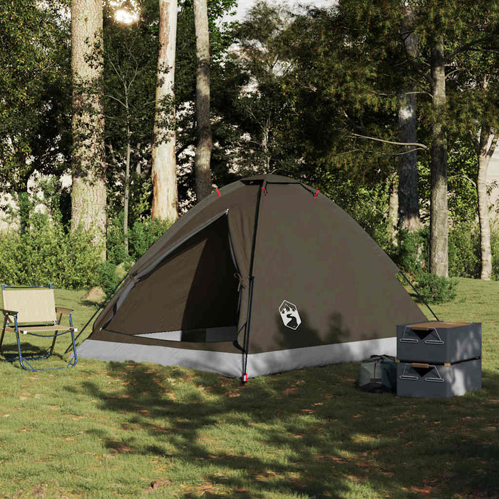 Cort de camping cupolă pentru 4 persoane, maro, impermeabil - WALTI WALTI