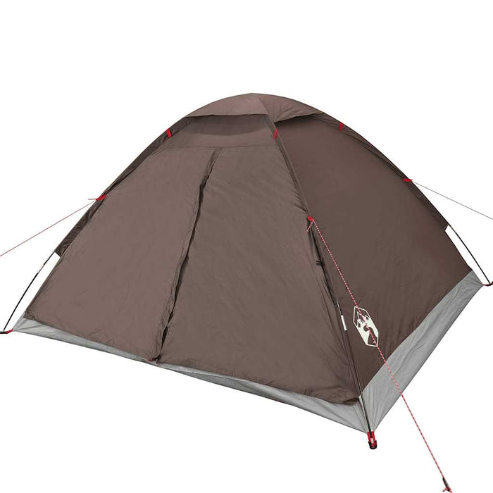 Cort de camping cupolă pentru 4 persoane, maro, impermeabil - WALTI WALTI