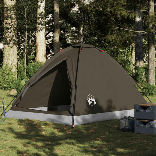 Cort de camping cupolă pentru 4 persoane, maro, impermeabil - WALTI WALTI