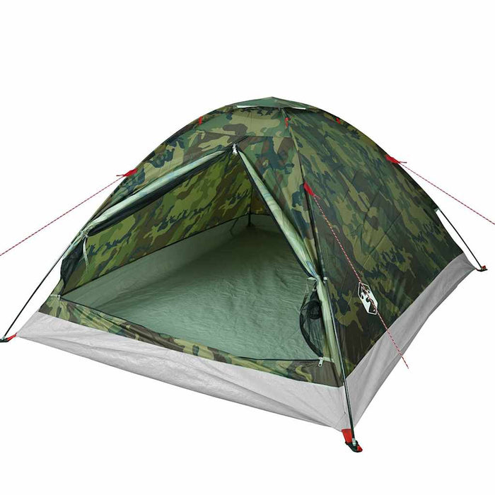 Cort de camping cupolă pentru 4 persoane, camuflaj, impermeabil WALTI