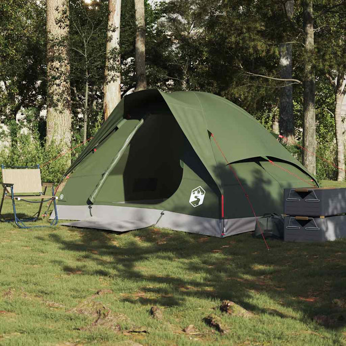 Cort camping cupolă 2 persoane verde măsliniu impermeabil - WALTI WALTI