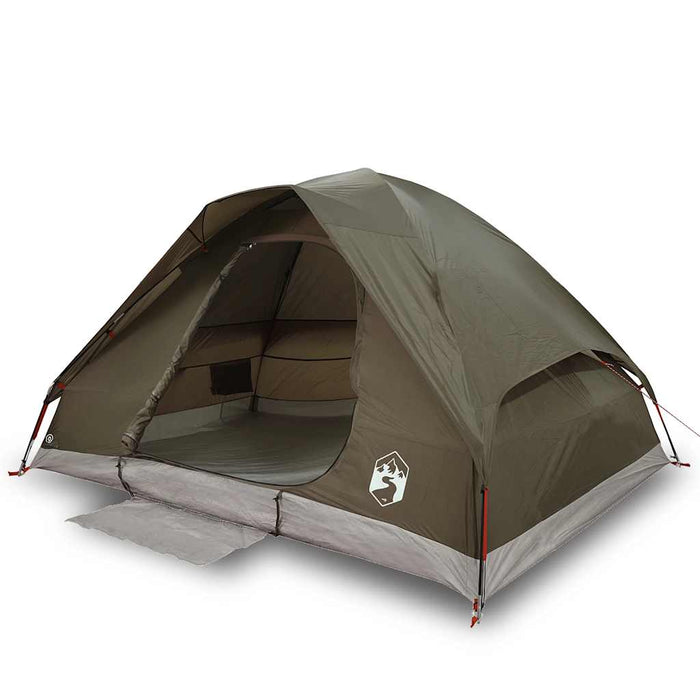 Cort de camping cupolă pentru 2 persoane, maro, impermeabil WALTI