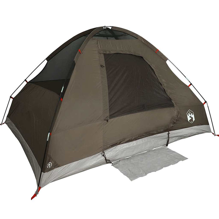Cort de camping cupolă pentru 2 persoane, maro, impermeabil WALTI