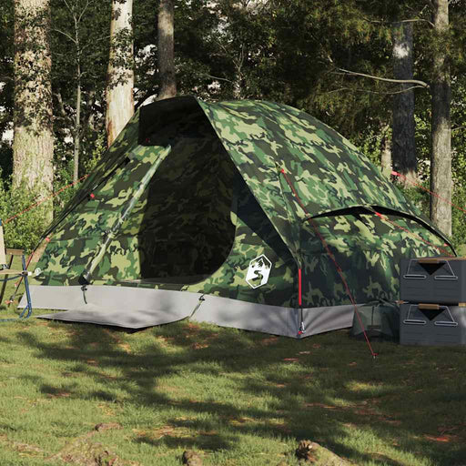 Cort de camping cupolă pentru 2 persoane, camuflaj, impermeabil - WALTI WALTI
