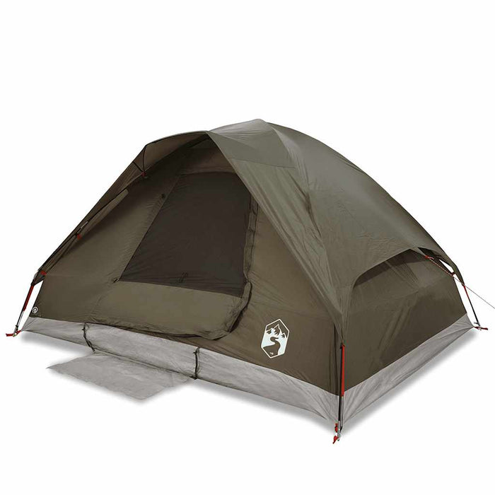 Cort de camping cupolă pentru 4 persoane, maro, impermeabil - WALTI WALTI
