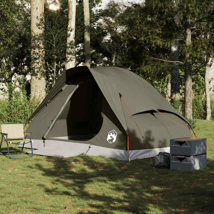 Cort de camping cupolă pentru 4 persoane, maro, impermeabil - WALTI WALTI