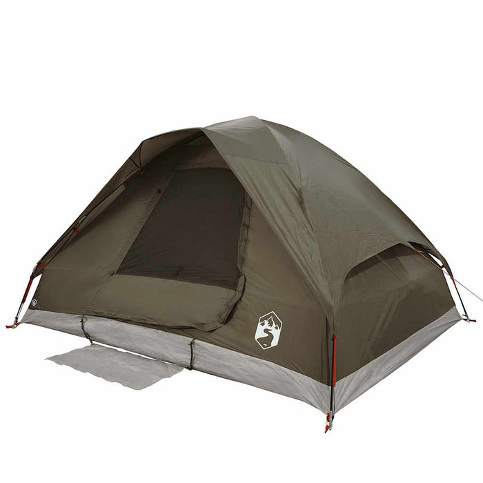 Cort de camping cupolă pentru 4 persoane, maro, impermeabil - WALTI WALTI