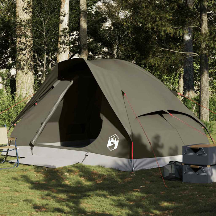 Cort de camping cupolă pentru 4 persoane, maro, impermeabil - WALTI WALTI