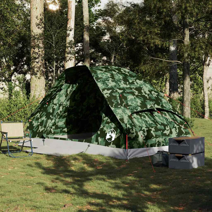 Cort de camping cupolă pentru 4 persoane, camuflaj, impermeabil - WALTI WALTI