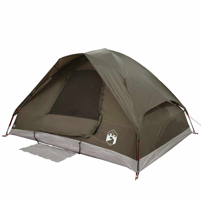 Cort de camping cupolă pentru 6 persoane, maro, impermeabil - WALTI WALTI