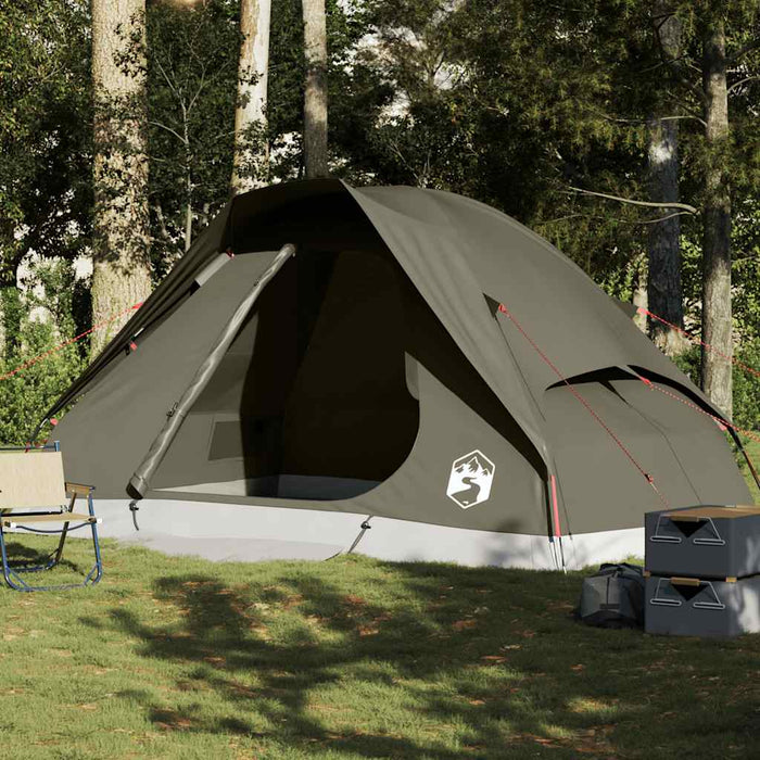 Cort de camping cupolă pentru 6 persoane, maro, impermeabil - WALTI WALTI