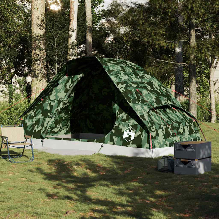 Cort de familie cupolă pentru 6 persoane, camuflaj, impermeabil WALTI