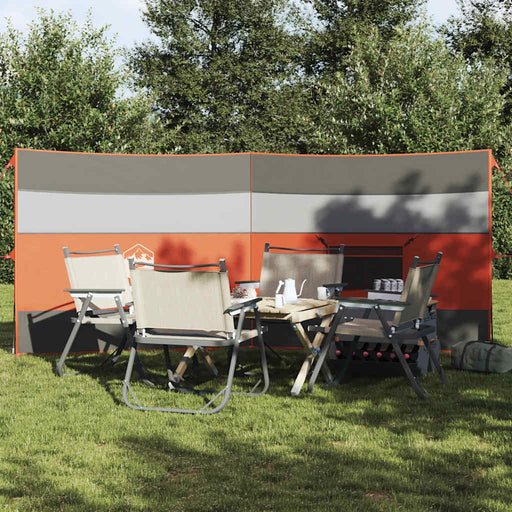Paravan de camping, gri/portocaliu, 340x130 cm, impermeabil - WALTI WALTI