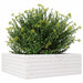 Jardinieră de grădină, alb, 70x70x23 cm, lemn masiv de pin - WALTI WALTI