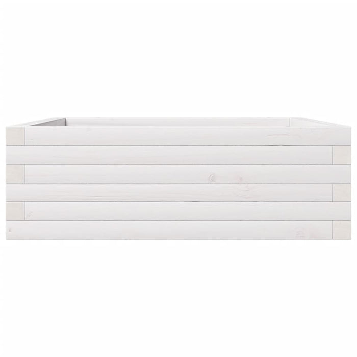 Jardinieră de grădină, alb, 70x70x23 cm, lemn masiv de pin - WALTI WALTI