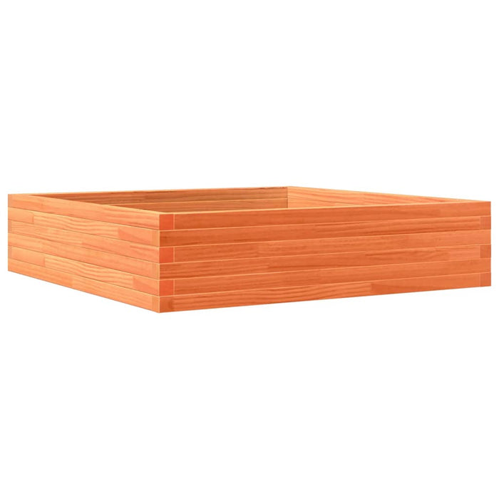Jardinieră de grădină, maro ceruit, 100x100x23cm lemn masiv pin - WALTI WALTI