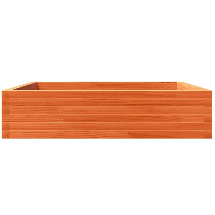 Jardinieră de grădină, maro ceruit, 100x100x23cm lemn masiv pin - WALTI WALTI