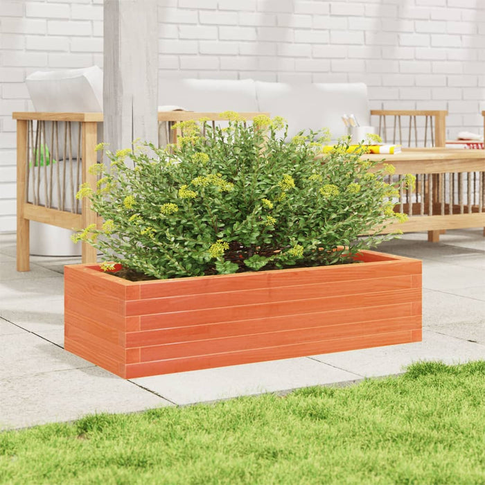 Jardinieră de grădină, maro ceruit, 90x40x23 cm, lemn masiv pin - WALTI WALTI