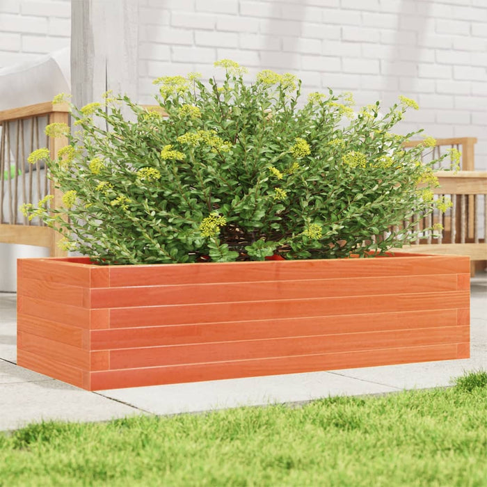 Jardinieră de grădină, maro ceruit, 90x40x23 cm, lemn masiv pin - WALTI WALTI