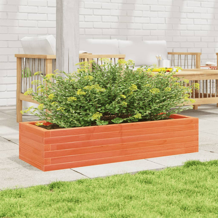 Jardinieră de grădină, maro ceruit, 110x40x23 cm lemn masiv pin - WALTI WALTI