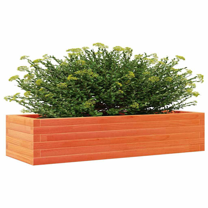 Jardinieră de grădină, maro ceruit, 110x40x23 cm lemn masiv pin - WALTI WALTI