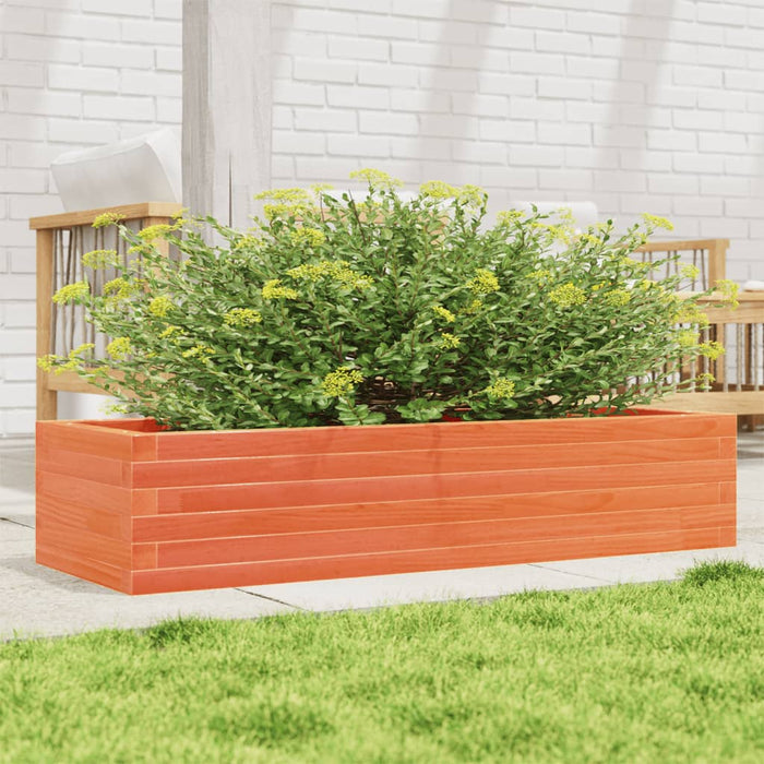 Jardinieră de grădină, maro ceruit, 110x40x23 cm lemn masiv pin - WALTI WALTI