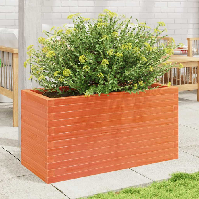 Jardinieră grădină, maro ceruit, 90x40x45,5 cm, lemn masiv pin - WALTI WALTI