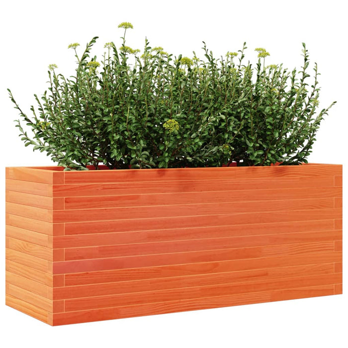 Jardinieră grădină, maro ceruit, 110x40x45,5 cm, lemn masiv pin - WALTI WALTI