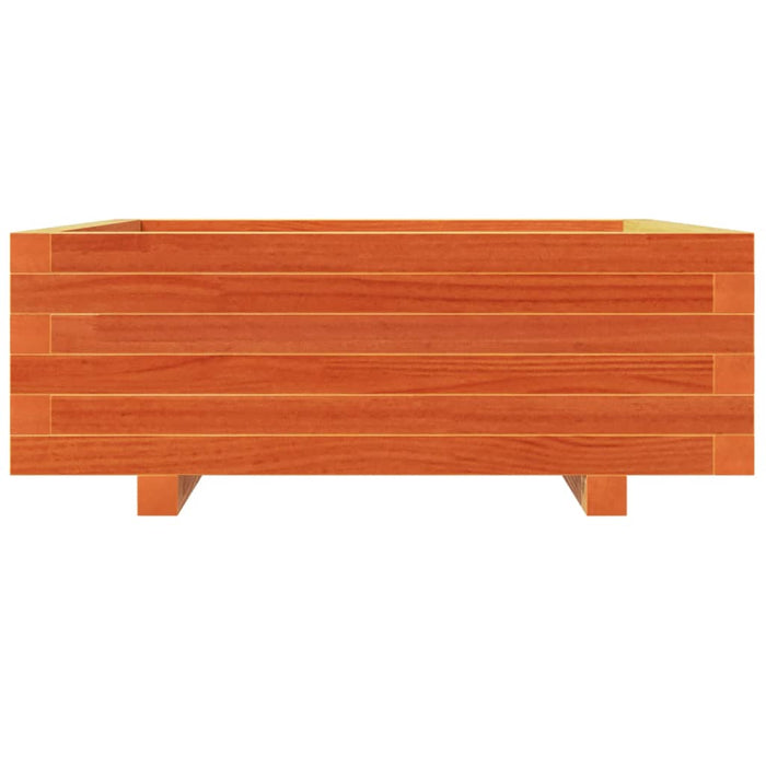 Jardinieră grădină, maro ceruit, 70x70x26,5 cm, lemn masiv pin - WALTI WALTI