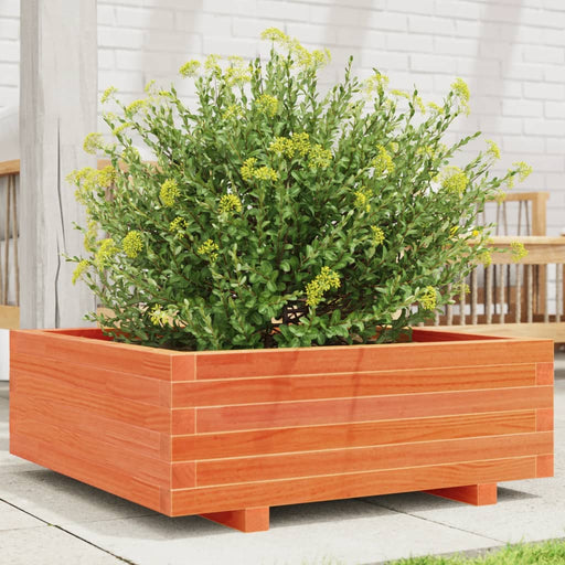 Jardinieră grădină, maro ceruit, 70x70x26,5 cm, lemn masiv pin - WALTI WALTI