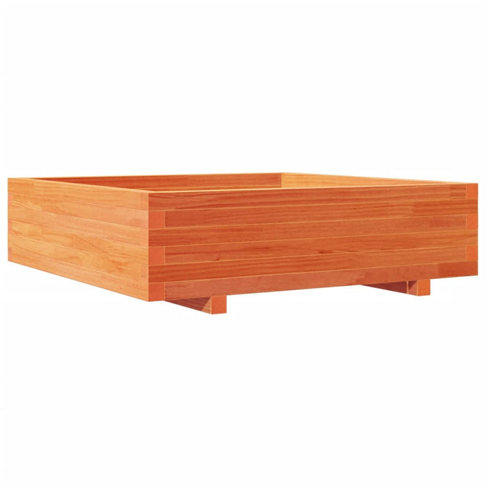Jardinieră grădină, maro ceruit, 90x90x26,5 cm, lemn masiv pin - WALTI WALTI