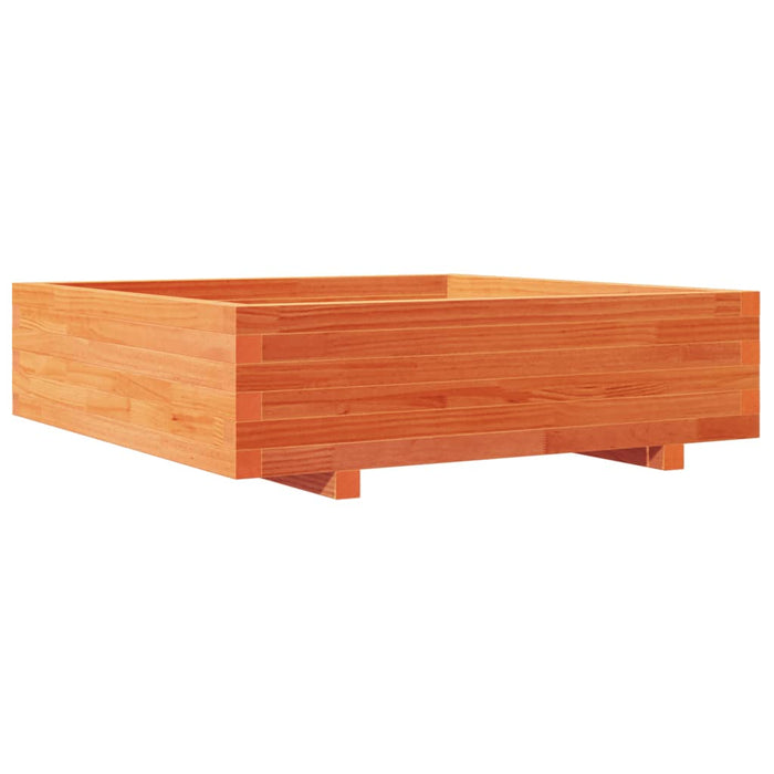 Jardinieră grădină, maro ceruit, 90x90x26,5 cm, lemn masiv pin - WALTI WALTI