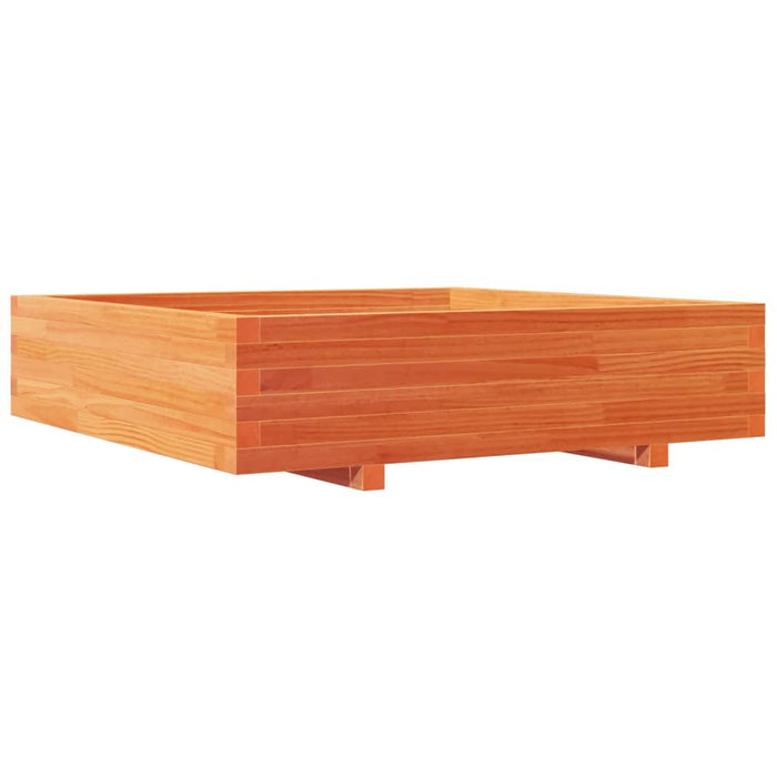 Jardinieră grădină, maro ceruit, 100x100x26,5cm, lemn masiv pin - WALTI WALTI