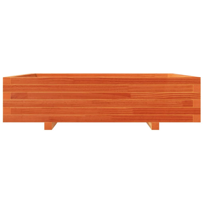 Jardinieră grădină, maro ceruit, 100x100x26,5cm, lemn masiv pin - WALTI WALTI