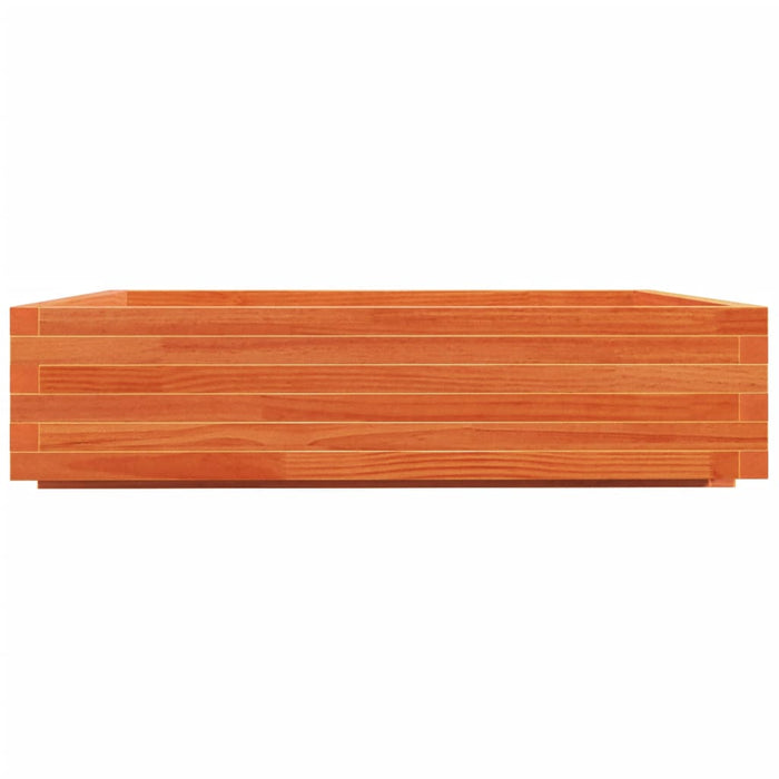 Jardinieră grădină, maro ceruit, 100x100x26,5cm, lemn masiv pin - WALTI WALTI